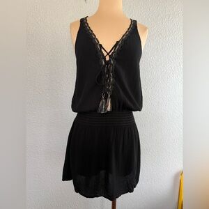 Becca by Rebecca Virtue Slow Dance Swim Cover Up Size Small Tassels